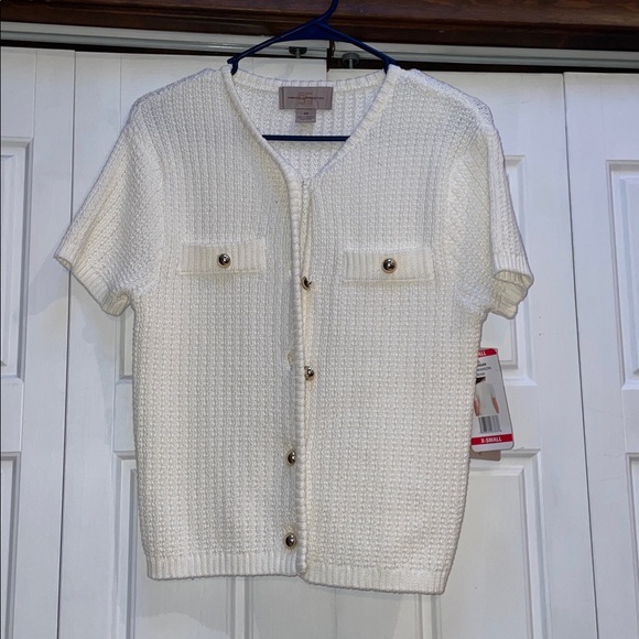 French Connection Sweaters - French Connection Crème Cardigan Knit XS-Medium